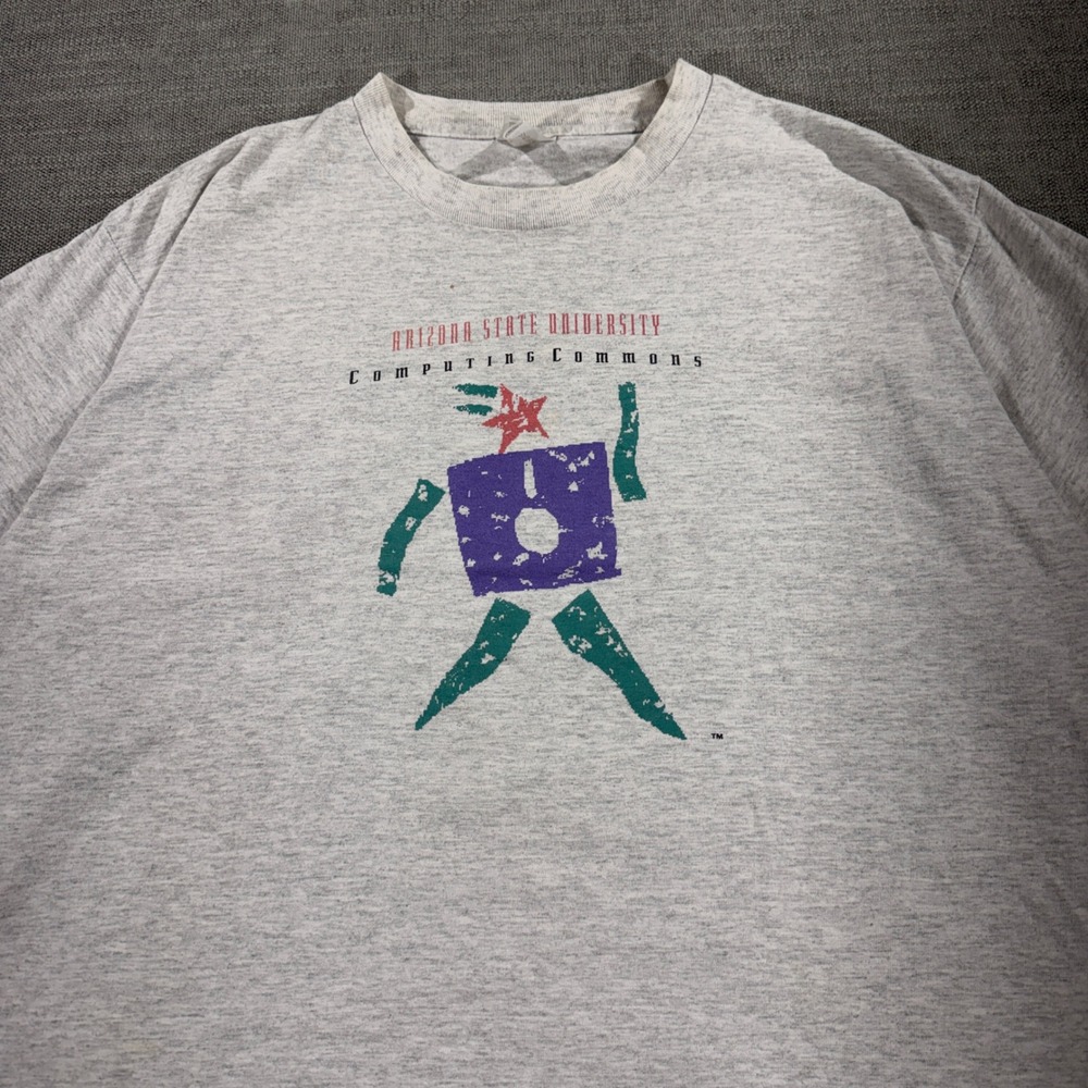 Hazelwoods ASU Computing Commons‎ T-Shirt Mens XL Gray Excellent Vintage 90s USA